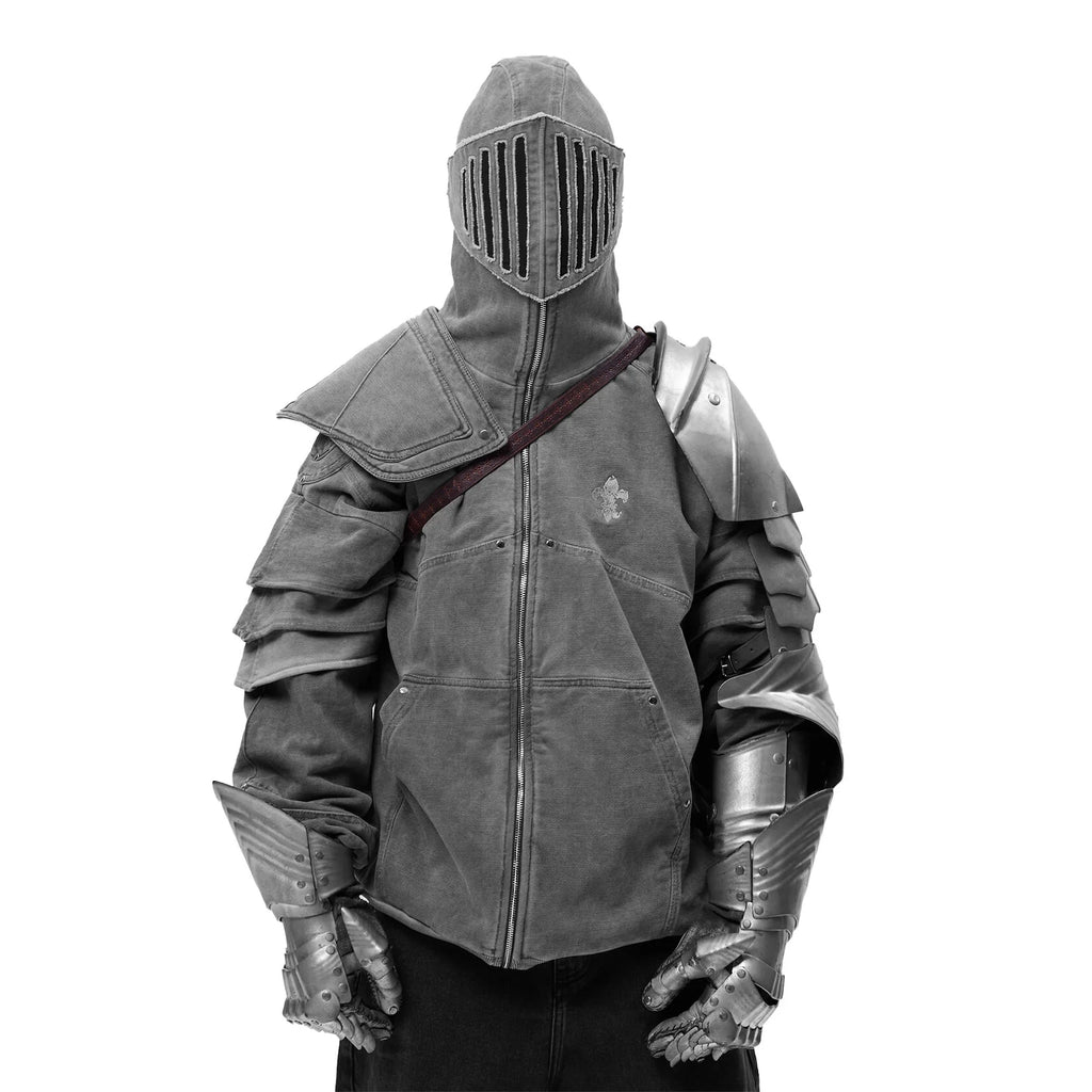 GREY KNIGHT FULL ZIP HOODIE