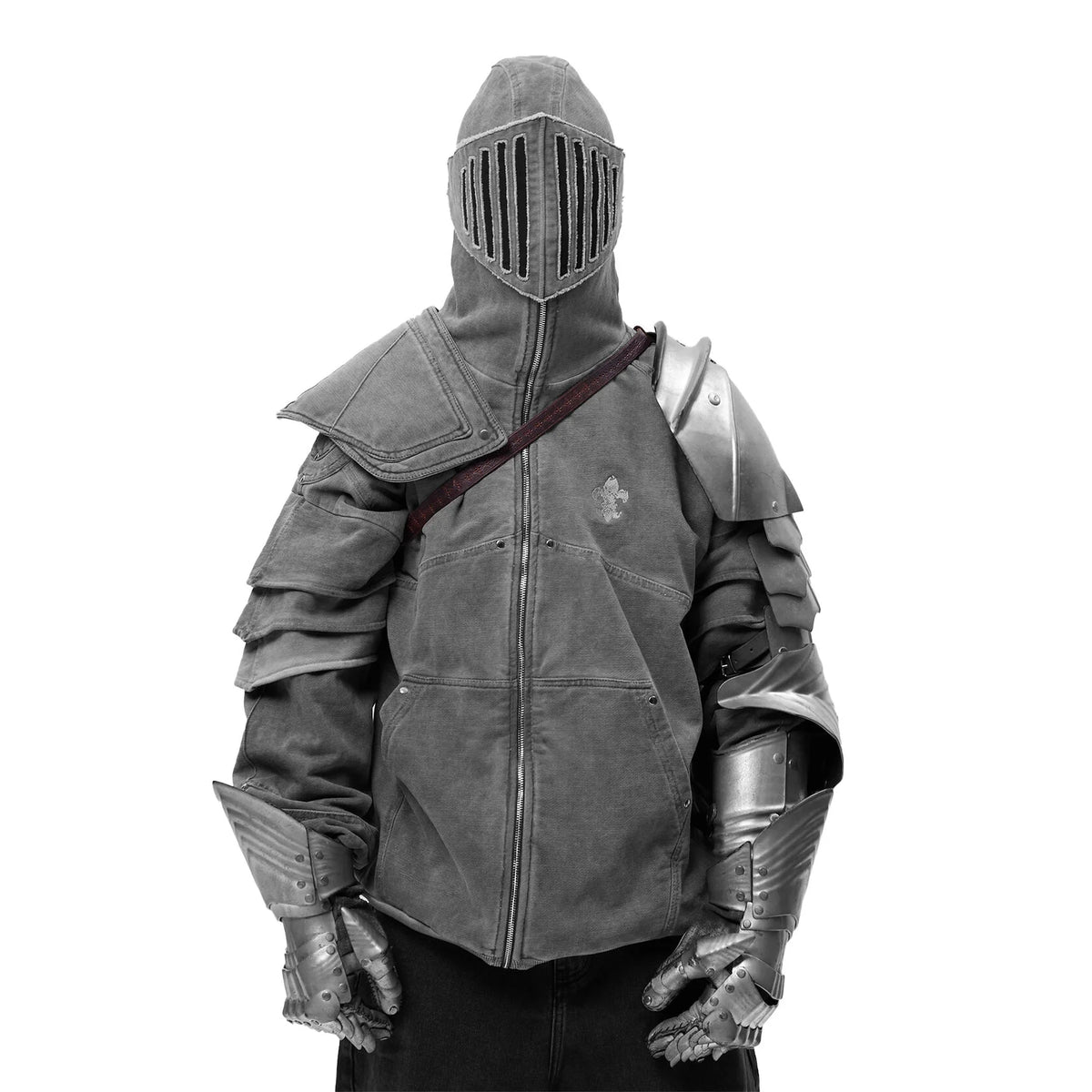 GREY KNIGHT FULL ZIP HOODIE